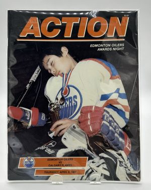 Action Edmonton Oilers Official Program April 2 1987 VS. Flames